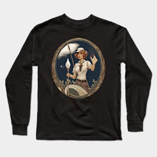 Retro lady golfer Long Sleeve T-Shirt